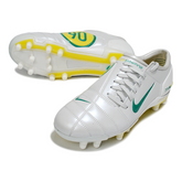 Nike Total 90 III FG White, Yellow and Green Football Boots